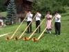 Das Alphornquartett Imlig in Riemenstalden, Juli 2003