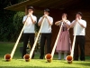 Alphornquartett Imlig beim Wettvortrag in Hochdorf, Juni 2004