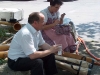 Etwas Ruhe vor dem Auftritt in der DRS-Sendung live vom Jodlerfest in Aarau, Juni 2005