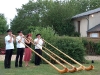 Alphornquartett Imlig bei einer Hochzeit in Frankreich, Juli 2006